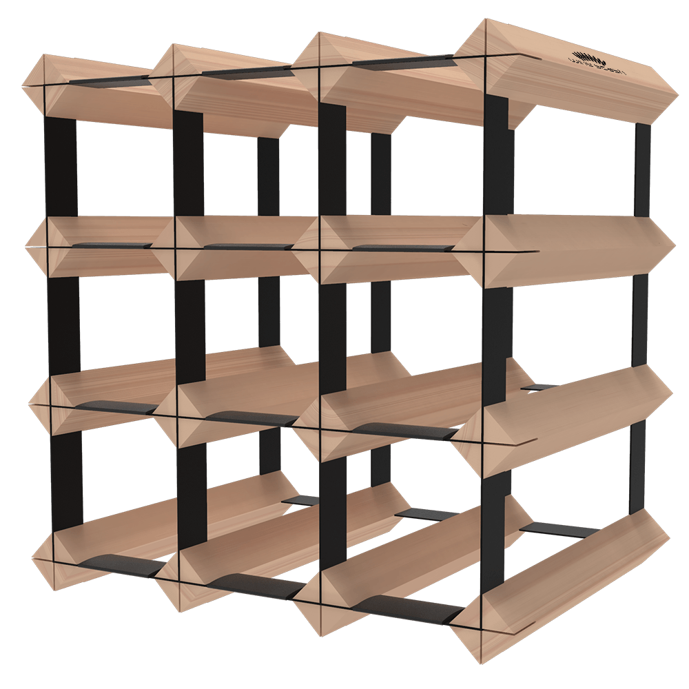 12 Bottle Timber Wine Rack - Wine Stash