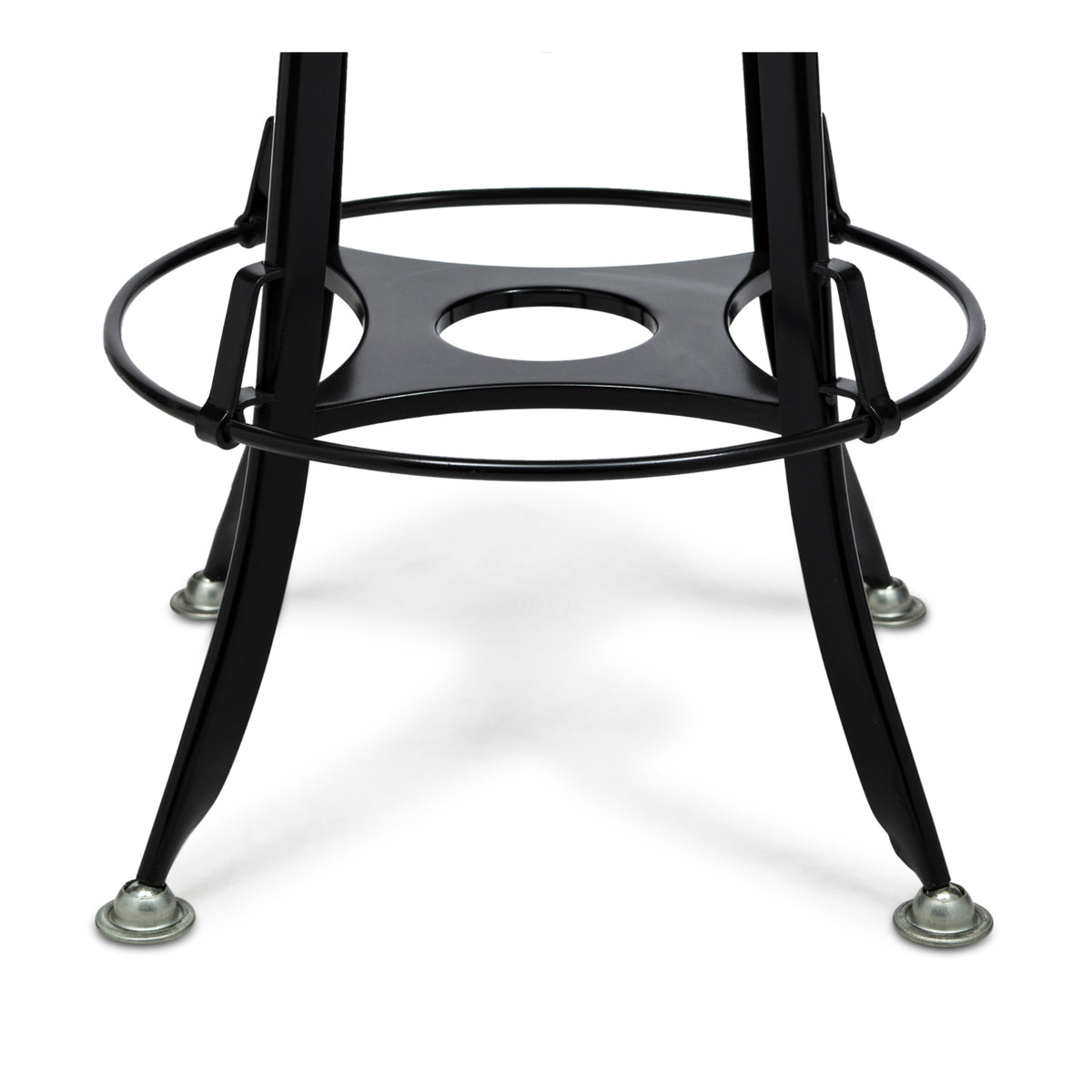 Black Bar Stool with Wood Top - Wine Stash