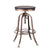 Brass Bar Stool with Wood Top - Wine Stash