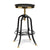 Gold Bar Stool with Black Top - Wine Stash