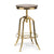 Gold Bar Stool with Oak Top - Wine Stash