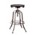 Nickel Bar Stool with Black Top - Wine Stash