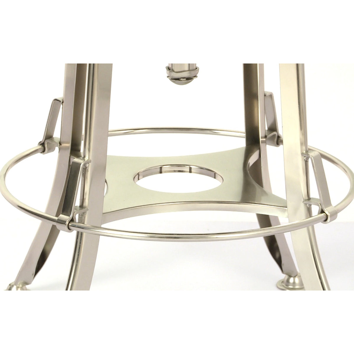 Nickel Bar Stool with Black Top - Wine Stash