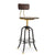 Gold & Black Wooden Bar Stool with Timber Finish - Wine Stash