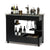 Black & Gold Bar Cart with Marble Top - Wine Stash