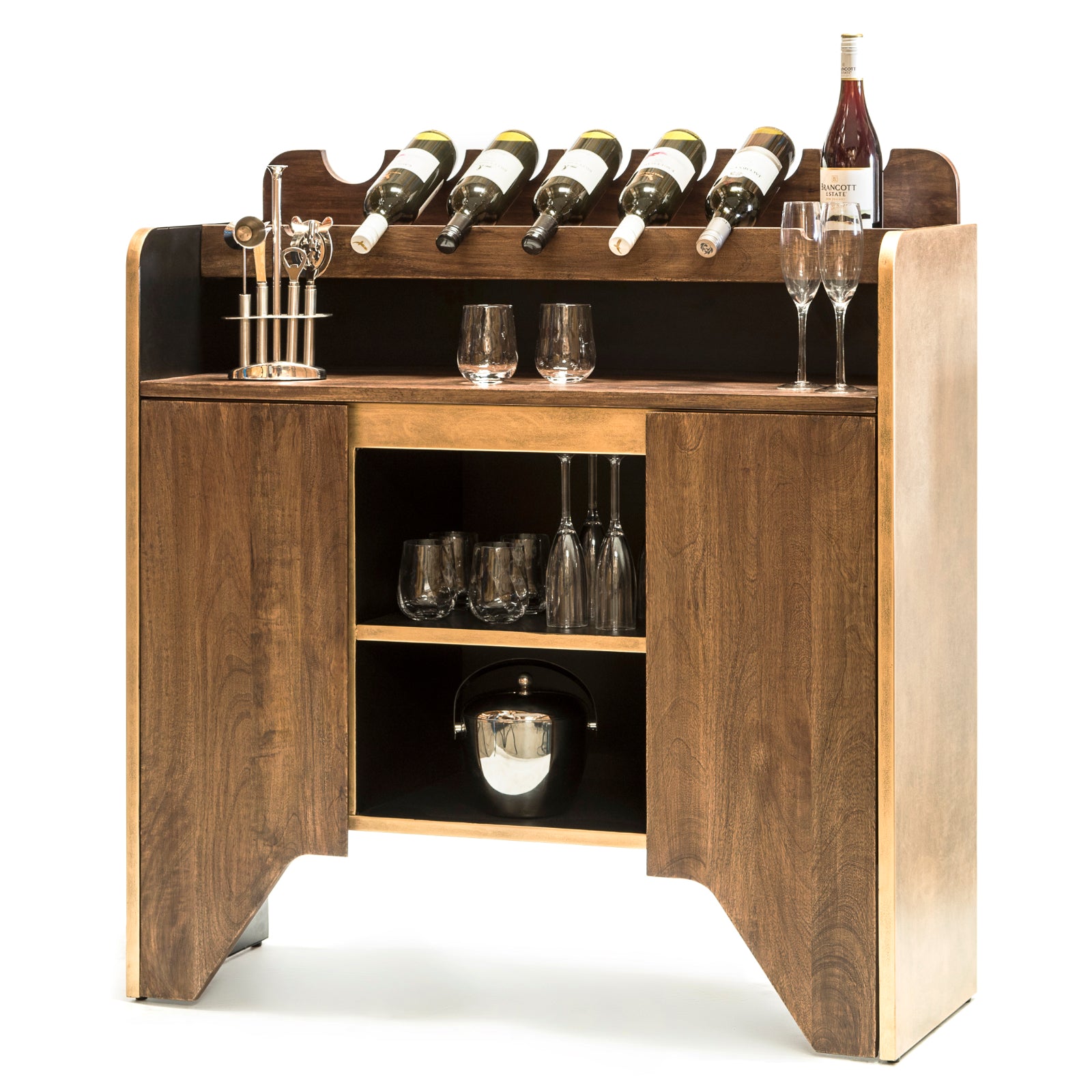 Milano Wine Cabinet with Bottle Holders - Wine Stash