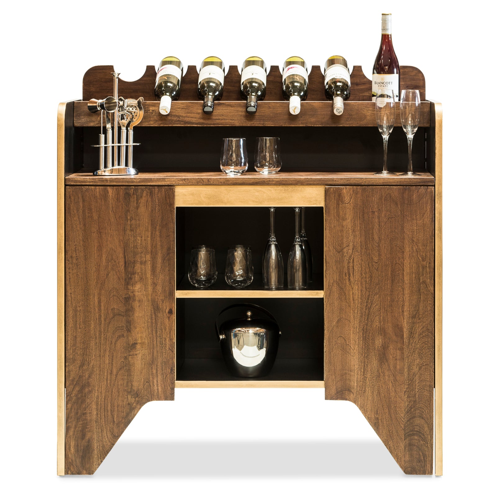 Milano Wine Cabinet with Bottle Holders - Wine Stash