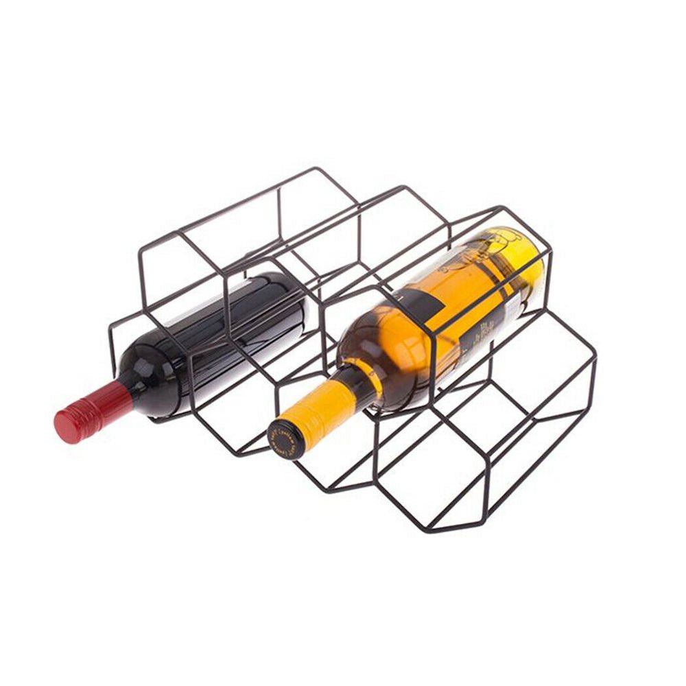 Gloss Black Wine Rack with Bottles